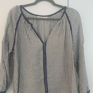 Roller Rabbit blue striped cotton top